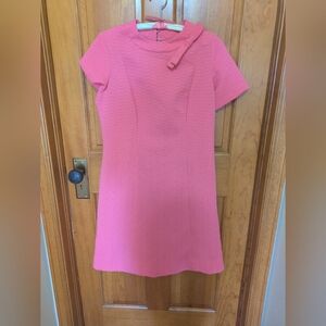 Elegant Pink Bow Dress